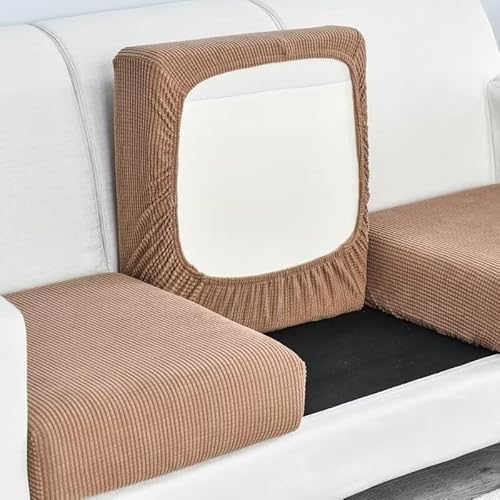 Hovoto Sofa Sitzkissenbezug, Sofa Sitzkissenbezug Stretch, Elastischer Kissenbezüge, Husse Überzug Bezug Für Sofa Sitzkissen, rutschfest Stoff Tartan, Kaffee, 4 Seater Hovoto Sofa Sitzkissenbezug, Sofa Sitzkissenbezug Stretch, Elastischer Kissenbezüge, Husse Überzug Bezug Für Sofa Sitzkissen, rutschfest Stoff Tartan, Kaffee, 4 Seater von Hovoto
