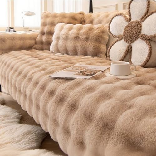 Hovoto Sofa Überzug, Kaninchen Plüsch Sofabezug L Form 1 2 3 4 Sitzer Sofa überwurf Ecksofa, Universelle rutschfeste Sofaschoner, Weiche Dicke Plüschsofa Kissenbezüge, Braun A, 90 * 180cm Hovoto Sofa Überzug, Kaninchen Plüsch Sofabezug L Form 1 2 3 4 Sitzer Sofa überwurf Ecksofa, Universelle rutschfeste Sofaschoner, Weiche Dicke Plüschsofa Kissenbezüge, Braun A, 90 * 180cm von Hovoto