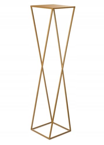 HowHomely Blumenständer Metall 100cm - Pflanzenständer Hoch Blumenregal - Blumenständer - Blumentopfständer Metall Pflanzenregal Indoor Gold von HowHomely