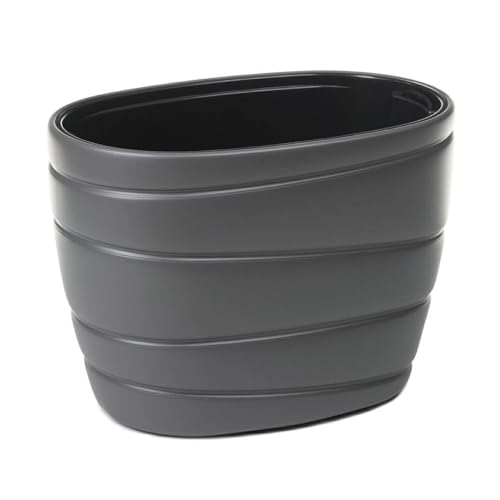 HowHomely Anthrazit Blumentopf Gross 43 x 60 x 40 cm cm mit Pflanzkübel Einsatz - Langlebige und Leichte Übertopf aus Kunststoff für Deko Wohnzimmer Garten oder Terrasse von HowHomely