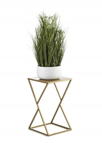 HowHomely Blumenständer Metall 40 x 24 cm - Solider und Minimalistischer Blumenhocker - Gold Pflanzenständer für die Hausdekoration wie Salon oder Schlafzimmer von HowHomely