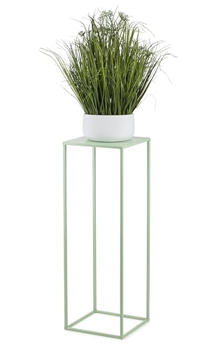HowHomely Blumenständer Metall Grünblau 70 cm Hoch - Solider und Robuster Blumenhocker Metall - Pflanzenständer für die Dekoration in Wohnzimmer Schlafzimmer oder Büro von HowHomely