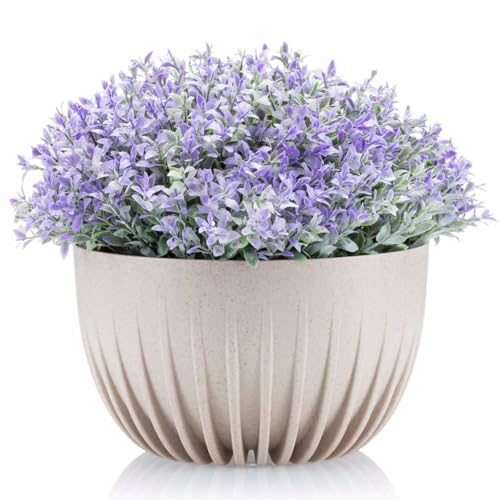 HowHomely Blumentopf Hoch 14 cm - Blumenübertopf in Coffee Latte - Langlebige und Leichte Übertopf 24 cm Durchmesser für Wohnzimmer oder Garten - Blumenkübel Wetterfest von HowHomely