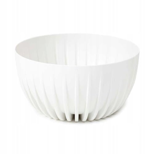 HowHomely Blumentopf Hoch 14 cm - Weiß Blumenübertopf - Langlebige und Leichte Übertopf 24 cm Durchmesser für Wohnzimmer oder Garten - Blumenkübel Wetterfest von HowHomely