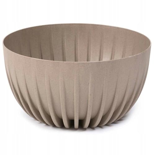 HowHomely Blumentopf Hoch 16 cm - Blumenübertopf in Coffee Latte - Langlebige und Leichte Übertopf 30 cm Durchmesser für Wohnzimmer oder Garten - Blumenkübel Wetterfest von HowHomely