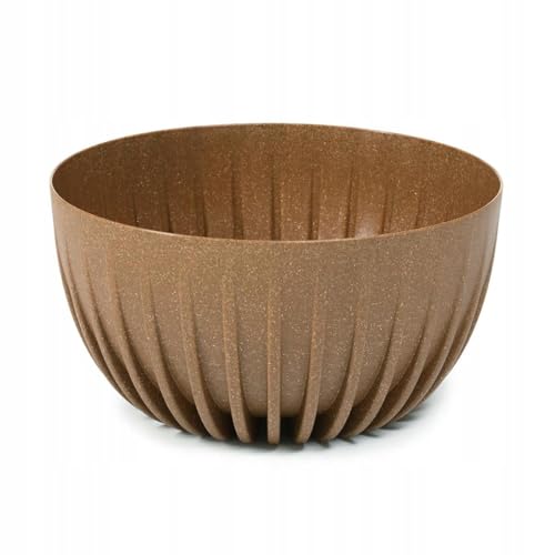 HowHomely Blumentopf Hoch 16 cm - Naturholz Optik Blumenübertopf - Langlebige und Leichte Übertopf 30 cm Durchmesser für Wohnzimmer oder Garten - Blumenkübel Wetterfest von HowHomely