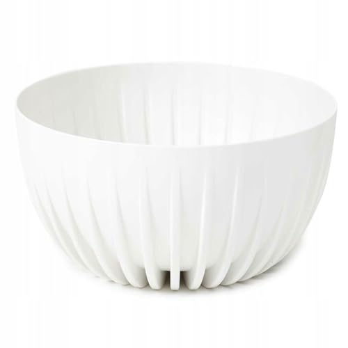 HowHomely Blumentopf Hoch 16 cm - Weiß Blumenübertopf - Langlebige und Leichte Übertopf 30 cm Durchmesser für Wohnzimmer oder Garten - Blumenkübel Wetterfest von HowHomely