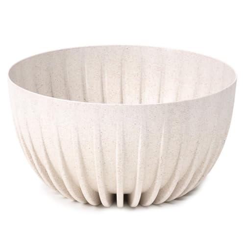 HowHomely Blumentopf Hoch 16 cm - Weiß Blumenübertopf - Langlebige und Leichte Übertopf 30 cm Durchmesser für Wohnzimmer oder Garten - Blumenkübel Wetterfest von HowHomely