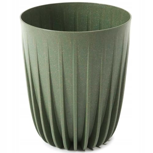 HowHomely Blumentopf aus Kunststoff 23 cm mit Pflanzkübel Einsatz 19 cm Durchmesser - Langlebige und Leichte Übertopf in Grün für Deko Wohnzimmer Garten oder Terrasse von HowHomely