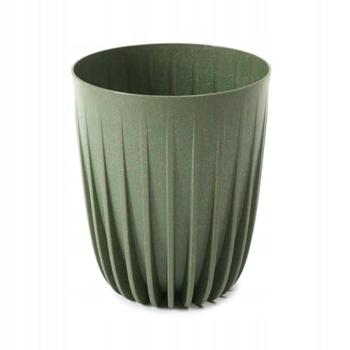 HowHomely Blumentopf aus Kunststoff 30 cm mit Pflanzkübel Einsatz 25 cm Durchmesser - Langlebige und Leichte Übertopf in Grün für Deko Wohnzimmer Garten oder Terrasse von HowHomely