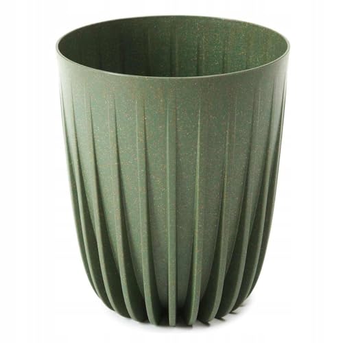 HowHomely Blumentopf aus Kunststoff 46 cm mit Pflanzkübel Einsatz 39 cm Durchmesser - Langlebige und Leichte Übertopf in Grün für Deko Wohnzimmer Garten oder Terrasse von HowHomely
