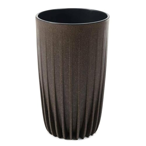 HowHomely Blumentopf aus Kunststoff 52 cm mit Pflanzkübel Einsatz 29 cm Durchmesser - Langlebige und Leichte Übertopf in Coffe für Deko Wohnzimmer Garten oder Terrasse von HowHomely