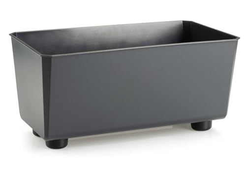 HowHomely Blumentopf grau | Blumenübertopf 28x17x14 cm | Langlebige und Leichte Übertopf für Deko Wohnzimmer Schlafzimmer Bad oder Büro | Moderne Dekoration von HowHomely