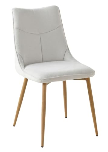 HowHomely Cremefarben Esszimmerstuhl | Polsterstuhl Esszimmer 88,5x47x59 cm | Stuhl Samt mit Holzbeine | Weiche und Ergonomisch Geformte Küchenstühle für Wohnzimmer oder Büro von HowHomely