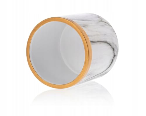 HowHomely Deko Blumentopf Gold-Marmor Hoch 11 cm - Langlebige und Leichte Übertopf 11 cm Durchmesser für Wohnzimmer - Keramik Pflanztopf in Marmor Optik von HowHomely
