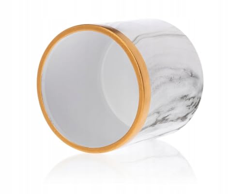 HowHomely Deko Blumentopf Gold-Marmor Hoch 13 cm - Langlebige und Leichte Übertopf 13 cm Durchmesser für Wohnzimmer - Keramik Pflanztopf in Marmor Optik von HowHomely