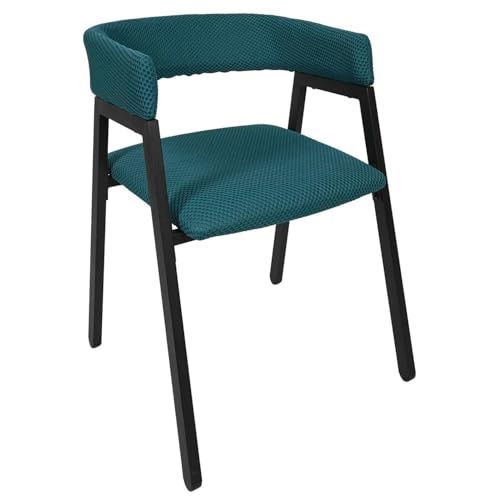 HowHomely Esszimmerstuhl | gepolsterter Bürostuhl 74x50x50cm |türkis Stuhl mit schwarzen Metallbeinen|modernes Design Wohnzimmer und Küche von HowHomely