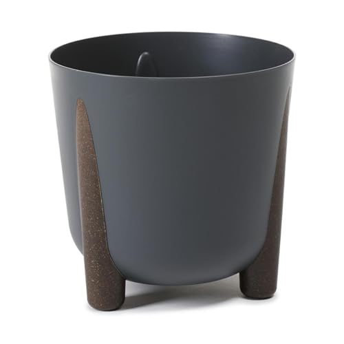 HowHomely Grau Blumentopf Kunststoff mit Braunen Füßen | ECO Pflanzschalen Ø 34,1 x H 32 cm | Leichter und Stabiler Blumenübertopf für Indoor oder Balkon und Terrasse HowHomely Grau Blumentopf Kunststoff mit Braunen Füßen | ECO Pflanzschalen Ø 34,1 x H 32 cm | Leichter und Stabiler Blumenübertopf für Indoor oder Balkon und Terrasse von HowHomely