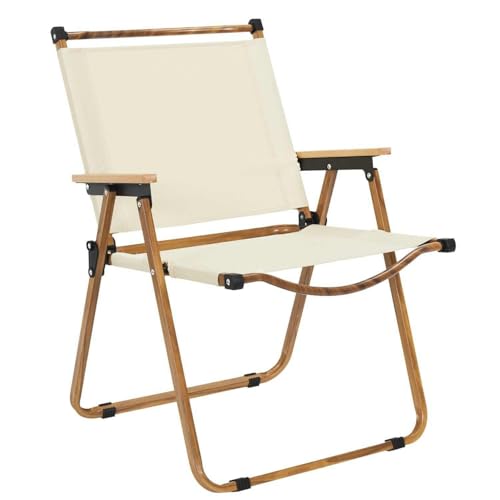 HowHomely | Klappstuhl Beige – Faltbarer Campingstuhl mit Canvas Sitzfläche, leichtes Gartenstuhl ideal für Terrasse Balkon Outdoor HowHomely | Klappstuhl Beige – Faltbarer Campingstuhl mit Canvas Sitzfläche, leichtes Gartenstuhl ideal für Terrasse Balkon Outdoor von HowHomely