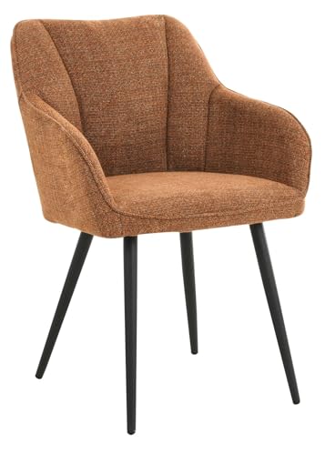 HowHomely Kupfer Esszimmerstuhl | Polsterstuhl Esszimmer 83x56x60,5 cm | Stuhl Samt mit Armlehne Esszimmer | Weiche und Ergonomisch Geformte Küchenstühle für Wohnzimmer oder Büro von HowHomely