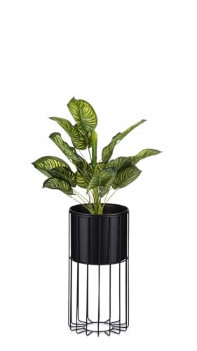 HowHomely Moderne Blumenständer Metall 42 cm Hoch mit Schwarz Blumentopf Rund 19 cm Ø auf Robuste Ständer - Pflanzenständer zur Dekoration Innenräumen HowHomely Moderne Blumenständer Metall 42 cm Hoch mit Schwarz Blumentopf Rund 19 cm Ø auf Robuste Ständer - Pflanzenständer zur Dekoration Innenräumen von HowHomely