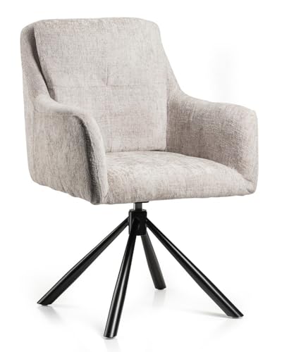 HowHomely | Moderner Esszimmerstuhl Beige – Ergonomischer Polsterstuhl mit Rückholfunktion, Drehstuhl fürs Home Office, Konferenzraum, Küche, Arbeitszimmer HowHomely | Moderner Esszimmerstuhl Beige – Ergonomischer Polsterstuhl mit Rückholfunktion, Drehstuhl fürs Home Office, Konferenzraum, Küche, Arbeitszimmer von HowHomely