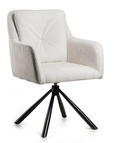 HowHomely | Moderner Esszimmerstuhl Creme – Ergonomischer Polsterstuhl mit Rückholfunktion, Drehstuhl fürs Home Office, Konferenzraum, Küche, Arbeitszimmer HowHomely | Moderner Esszimmerstuhl Creme – Ergonomischer Polsterstuhl mit Rückholfunktion, Drehstuhl fürs Home Office, Konferenzraum, Küche, Arbeitszimmer von HowHomely