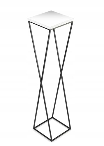 HowHomely Pflanzenständer Metall 70 cm Hoch - Stabiler und Fester Blumenhocker mit Weiß MDF-Platte auf Schwarz Ständer - Blumenständer zur Dekoration Innenräumen HowHomely Pflanzenständer Metall 70 cm Hoch - Stabiler und Fester Blumenhocker mit Weiß MDF-Platte auf Schwarz Ständer - Blumenständer zur Dekoration Innenräumen von HowHomely