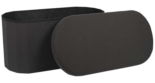 HowHomely Puff Sitzhocker Hocker mit Stauraum faltbar gepolstert Pouf 76x38x38 cm schwarz Aufbewahrungsbox ideal für Wohnzimmer Schlafzimmer Flur Büro Diele HowHomely Puff Sitzhocker Hocker mit Stauraum faltbar gepolstert Pouf 76x38x38 cm schwarz Aufbewahrungsbox ideal für Wohnzimmer Schlafzimmer Flur Büro Diele von HowHomely