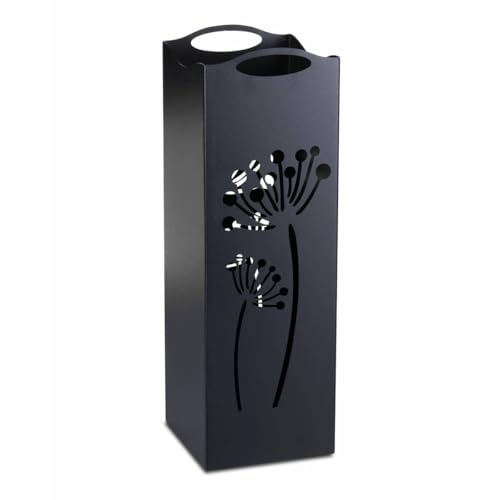 HowHomely Schirmständer Regenschirm aus Metall | Regenschirmständer Schwarz 60x21cm | Regenschirm Ständer mit Design eines Pusteblume zur Dekoration von Büro oder Flur von HowHomely
