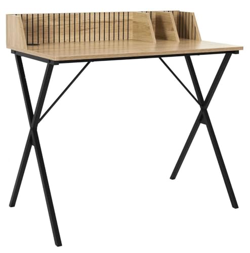 HowHomely | Schreibtisch 90 cm mit Kabeldurchlass – Bürotisch modern in Lamellenoptik, Arbeitstisch mit Organizer, Computertisch klein für Home Office HowHomely | Schreibtisch 90 cm mit Kabeldurchlass – Bürotisch modern in Lamellenoptik, Arbeitstisch mit Organizer, Computertisch klein für Home Office von HowHomely