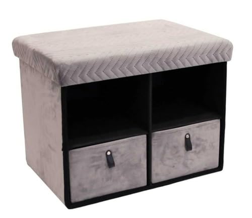 HowHomely Sitzhocker Pouffe Puff in Grau-Schwarz – Bodenkissen & Sitzkissen 50x38x38 cm – moderner Hocker mit Stauraum für Wohnzimmer, Schlafzimmer, Flur oder Kinderzimmer HowHomely Sitzhocker Pouffe Puff in Grau-Schwarz – Bodenkissen & Sitzkissen 50x38x38 cm – moderner Hocker mit Stauraum für Wohnzimmer, Schlafzimmer, Flur oder Kinderzimmer von HowHomely
