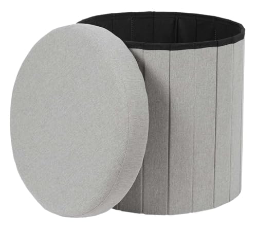 HowHomely Sitzhocker mit Stauraum Hocker Puff Pouf 38x38x38 cm grau Aufbewahrungsbox faltbar gepolstert ideal für Wohnzimmer Büro Diele Schlafzimmer Flur HowHomely Sitzhocker mit Stauraum Hocker Puff Pouf 38x38x38 cm grau Aufbewahrungsbox faltbar gepolstert ideal für Wohnzimmer Büro Diele Schlafzimmer Flur von HowHomely