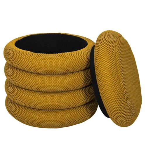 HowHomely Sitzhocker mit Stauraum | Puff 37x37x42 cm | gelb Pouffe mit Aufbewahrungsbox | Hocker ideal für Wohnzimmer Büro Diele Schlafzimmer Flur HowHomely Sitzhocker mit Stauraum | Puff 37x37x42 cm | gelb Pouffe mit Aufbewahrungsbox | Hocker ideal für Wohnzimmer Büro Diele Schlafzimmer Flur von HowHomely
