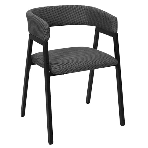 HowHomely Stuhl | gepolsterter Esszimmerstuhl 74x50x50cm |grau Bürostuhl mit schwarzen Metallbeinen|modernes Design Wohnzimmer und Küche HowHomely Stuhl | gepolsterter Esszimmerstuhl 74x50x50cm |grau Bürostuhl mit schwarzen Metallbeinen|modernes Design Wohnzimmer und Küche von HowHomely