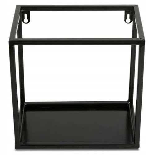 HowHomely Wandregal Metall Schwarz 24 x 24 x 15 cm Moderne Wandregale | Loft Hängeregal für Wanddeko Wohnzimmer Schlafzimmer Bad Café Büro und Hotel von HowHomely