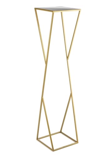 HowHomely Blumenständer Metall 100 x 24 cm - Solider und Minimalistischer Blumenhocker - Gold Pflanzenständer für die Hausdekoration wie Salon oder Schlafzimmer von HowHomely