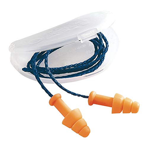 Howard Leight by Honeywell 1011239 SmartFit wiederverwendbare Ohrstöpsel mit Kabel, orange, für alle Größen geeignet, flanschförmig, SNR 30 dB, geeignet für die Bau-/Bergbau (Packung mit 50 Paar) von Honeywell