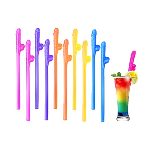 Wiederverwendbare Party Strohhalme 20 Stück,Bachelorette Party Strohhalme Junggesellinnenabschied Strohhalme in Lebensmittelqualität,Cocktail Trinkhalme für Party Geburtstags Hochzeit(20 Stück) von Wlevzzor
