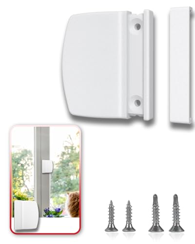 Howdah Balkontürgriff Außen Weiß, Türgriff Balkontür Außen Vielseitiger Kunststoff Türgriff, Terrassentürgriff mit verdeckter Verschraubung incl. Montagematerial von Howdah