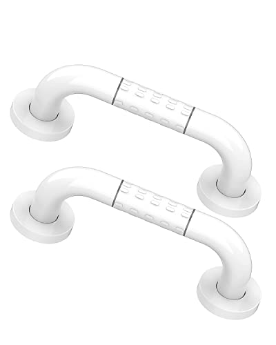 Howdah Haltegriff Dusche Haltegriffe für Senioren 30 CM Verchromt Edelstahl Badezimmer Haltegriff, Dusche Griff, Bad Griff, Haltegriffe Senior für Badezimmer Rutschfestes Nylon2 Stück von Howdah