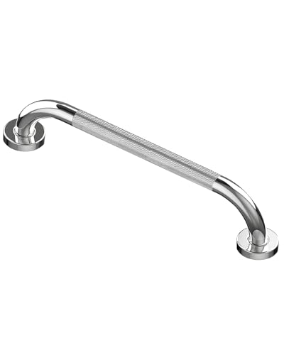 Howdah Haltegriff Dusche Haltegriffe für Senioren 40 CM Verchromt Edelstahl Badezimmer Haltegriff, Dusche Griff, Bad Griff, Haltegriffe Senior für Badezimmer mit Rutschfestem Muster von Howdah