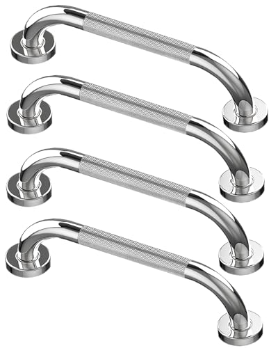 Howdah Haltegriffe für Senioren 30 CM Verchromt Edelstahl Badezimmer Haltegriff, Dusche Griff, Bad Griff, Haltegriffe Senior für Badezimmer mit Rutschfestem Muster 4 Stück Howdah Haltegriffe für Senioren 30 CM Verchromt Edelstahl Badezimmer Haltegriff, Dusche Griff, Bad Griff, Haltegriffe Senior für Badezimmer mit Rutschfestem Muster 4 Stück von Howdah