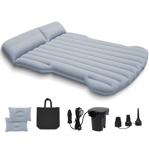 Howduoyu SUV Luftmatratze Camping Aufblasbares Campingbett Auto Rücksitz LKW Luftmatratze Aufblasbare Auto Matratze LKW Bett Matratze für Tesla Grau von Howduoyu