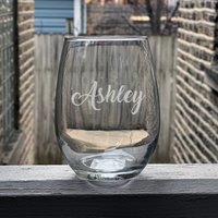 Personalisiertes Stemless 20 Unzen Weinglas | Individuell Geätztes Trinkglas Kannenglas Geburtstag Geschenk Für Jeden Anlass Barzubehör Volle Farbe von HoweOriginalDesign