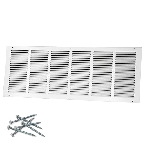 Howeall 76,2 cm B x 25,4 cm H [Kanalöffnungsgröße] Stahl-Rückluftgitter, Lüftungsgitter für Decke und Seitenwand – HVAC-Lüftungsabdeckungen – [Außenmaße (B x H): 80 x 20 cm von Howeall