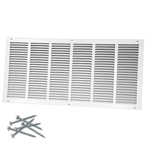Howeall 76,2 cm B x 30,5 cm H [Kanalöffnungsgröße] Stahl-Rückluftgitter, Lüftungsgitter für Decke und Seitenwand – HVAC-Lüftungsabdeckungen – [Außenmaße (B x H): 80 x 34 cm von Howeall