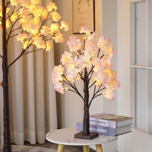 Howeifull LED Kirschblütenbaum Lichter with Timer, 60cm Lichterbaum Künstlichen 24 LED Warmweißer Deko Bonsai Baum Licht für Weihnachten, Hochzeit, Indoor, USB/Batteriebetrieben Howeifull LED Kirschblütenbaum Lichter with Timer, 60cm Lichterbaum Künstlichen 24 LED Warmweißer Deko Bonsai Baum Licht für Weihnachten, Hochzeit, Indoor, USB/Batteriebetrieben von Howeifull