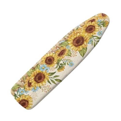 Howilath Bügelbrettbezug mit Sonnenblumen-Motiv, bedruckt, 122 x 38 cm, Bügelbrett-Ersatzbezüge, hochtemperaturbeständig, Größe M, CZA31 von Howilath