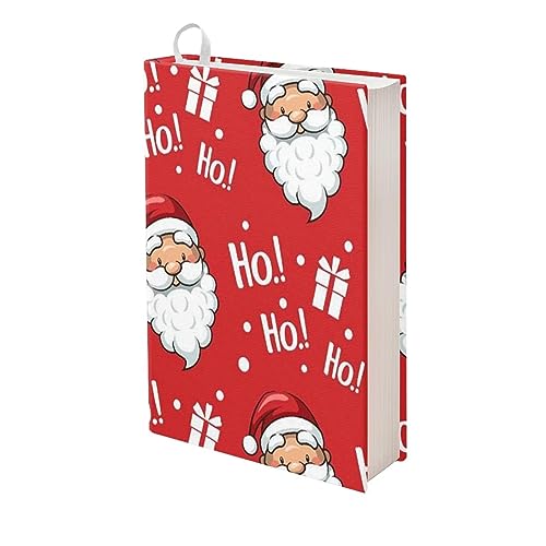Howilath Weihnachten Schwarz Buch Protector für Kind Weihnachtsmann Wiederverwendbare Buchhüllen Abdeckung Xmas Red Book Protector Pouch von Howilath